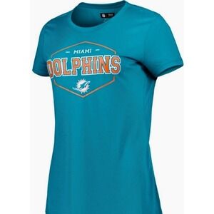 NFL‎ Miami Dolphins T-Shirt Team Apparel Sleepwear Top Turquoise Aqua M NWT